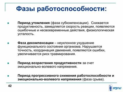Психологические факторы работоспособности