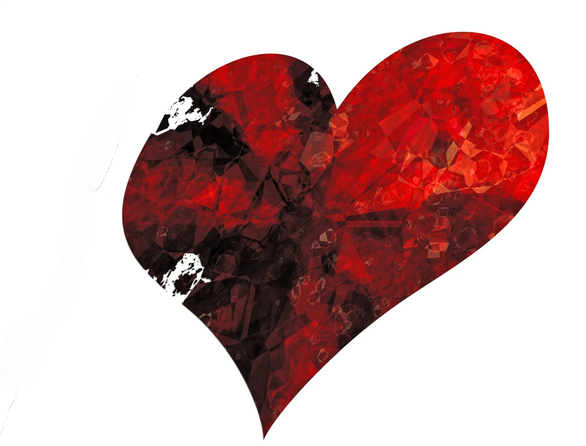 Красное разбитое сердце. С красным сердцем. Красивые сердечки.