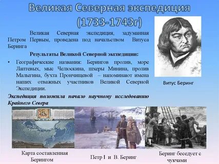 Назовите участников великой северной экспедиции