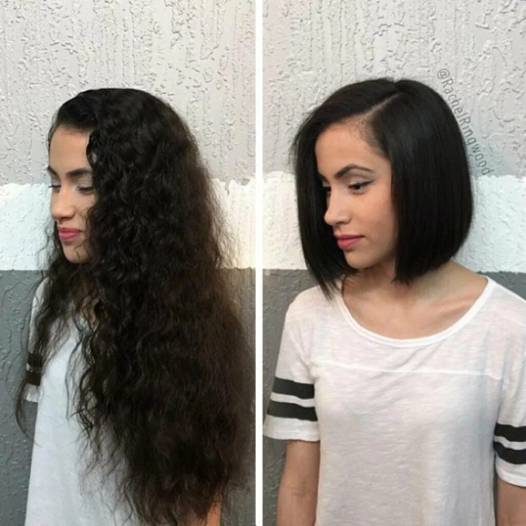 Прически до и после стрижки. Волосы до и после стрижки. Девушки до и после стрижки. До и после стрижки длинных волос.