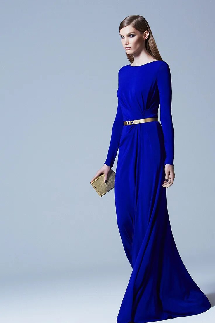 Красивые платья длинным рукавом. Elie Saab Blue Dress. Длинное платье. Синее вечернее платье. Синее платье длинное.