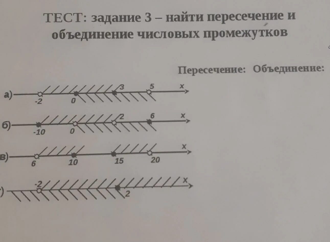 Числовые промежутки тест ответы. Объединение промежутков на числовой прямой. Задания на пересечение и объединение числовых промежутков. Пересечение числовых промежутков. Числовые промежутки объединение и пересечение числовых промежутков.