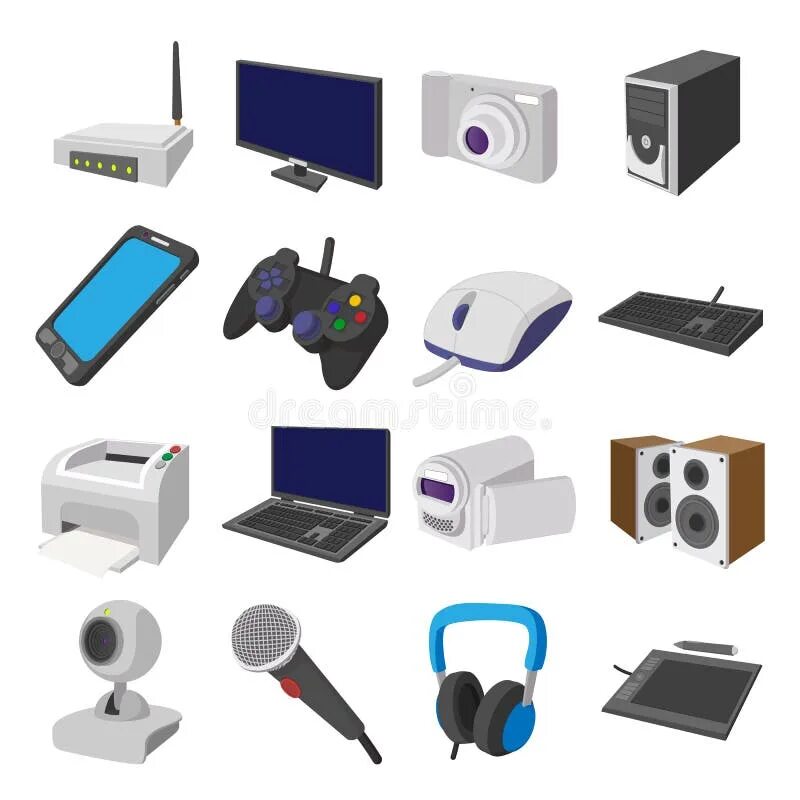 Technical devices. Техника вектор. technologic devices. автоматизация 3д модель клипарт.