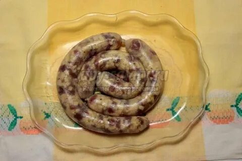 Картофельная колбаса в кишке со шкварками