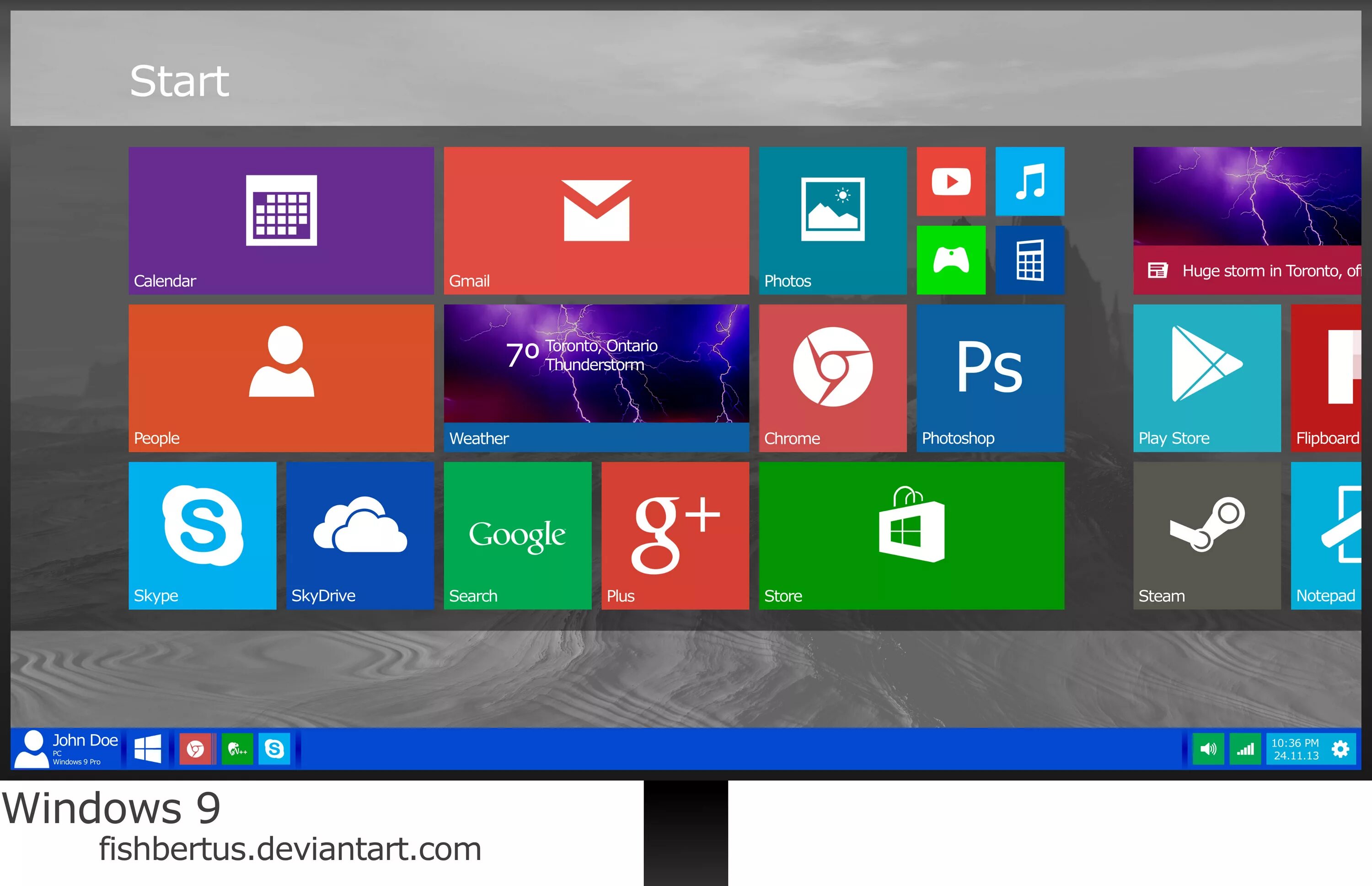 Startup screen