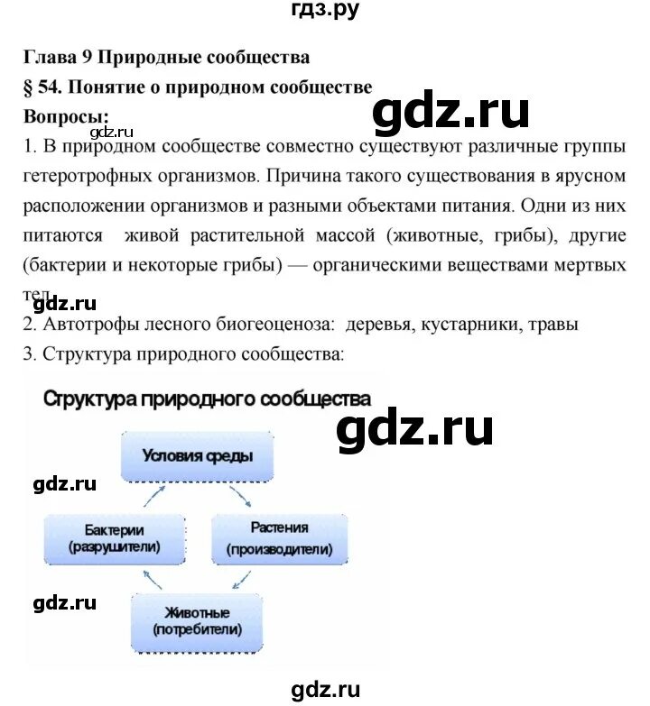 Биология 7 класс пономарёва ответы на вопросы параграф.