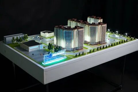 Макет микрорайона