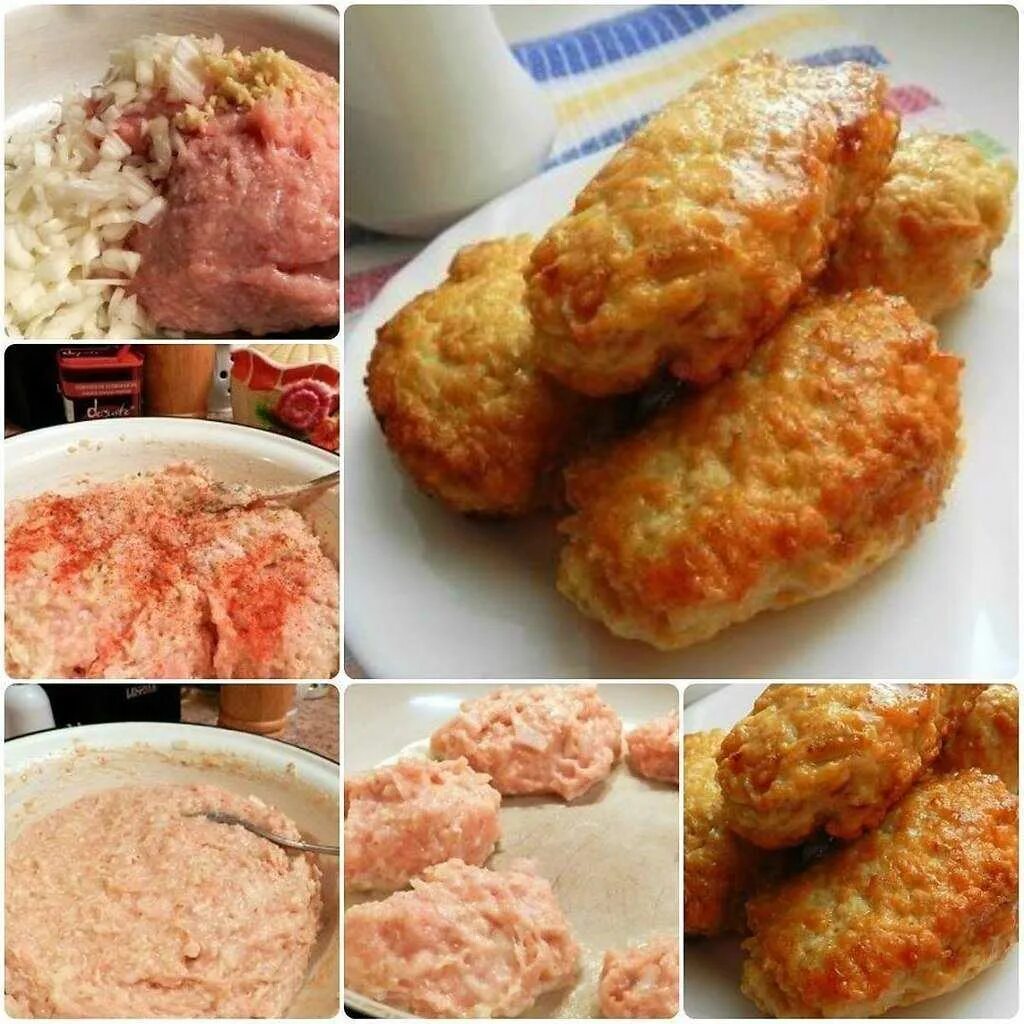 Что добавить в куриный фарш. Котлеты из куриного фарша. пышные котлеты. пышные котлеты из куриного фарша. куриные котлеты с овсяными хлопьями.