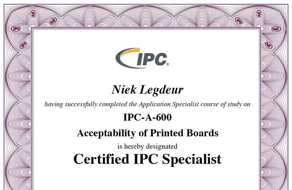 Сертификаты ipc. Сертификаты ipc