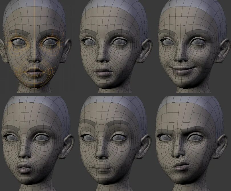 Создание модели в blender. Референс для 3д макс. збраш 3д. моделирование лица. моделирование головы.