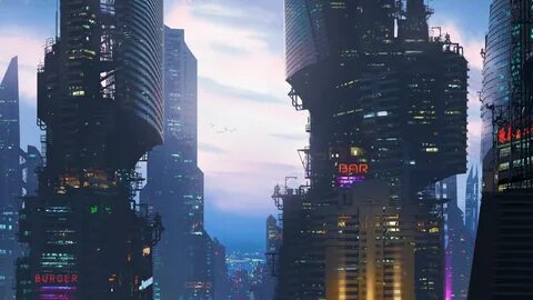 2560x1440 Futuristic Japan by U2 Wallpaper Background Image. 
