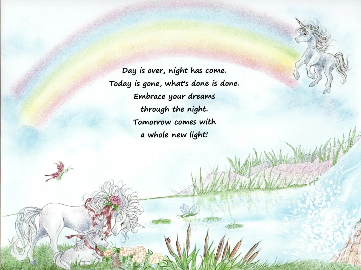 The poem tomorrow. Unicorn poem. Unicorn a poem for Kids. Poem about Unicorn for children.
