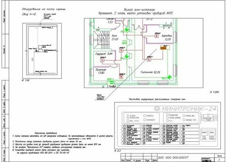 Пожарная сигнализация чертежи