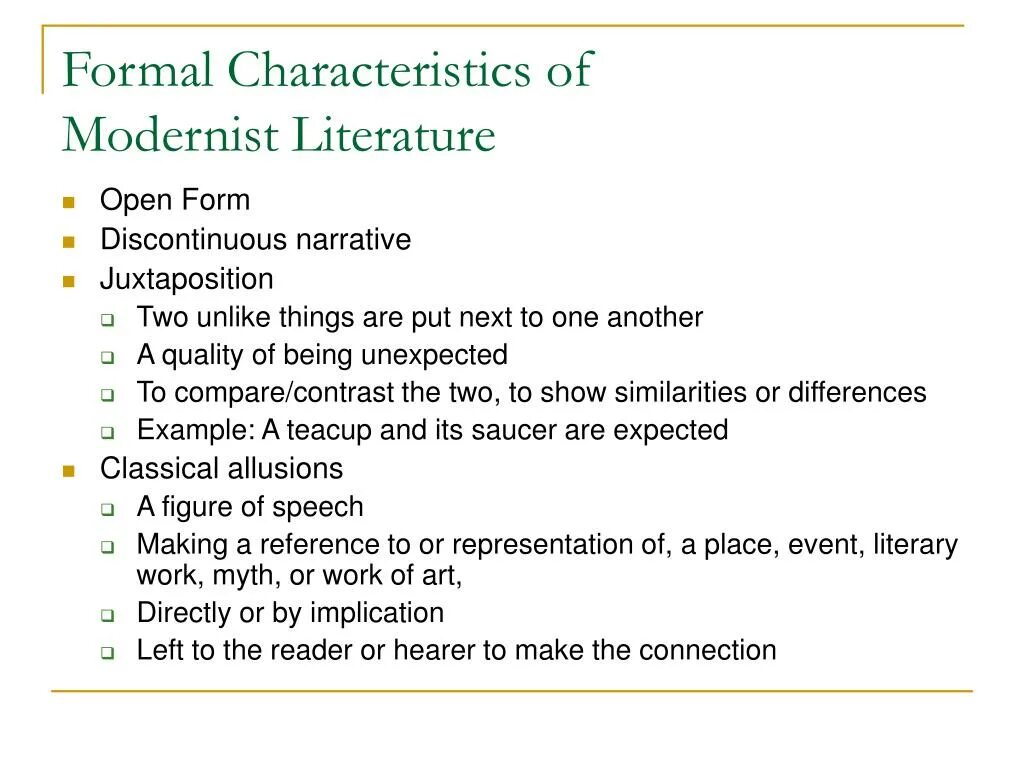 Modernism and Literature. Literary Modernism. English Literary Modernism. Modernism in Literature. Main characteristics