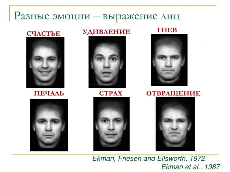 Выражение лица бывает. Пол Экман 6 базовых эмоций. Базовые эмоции человека пол Экман. Пол Экман мимика лица. Эмоция страх пол Экман.