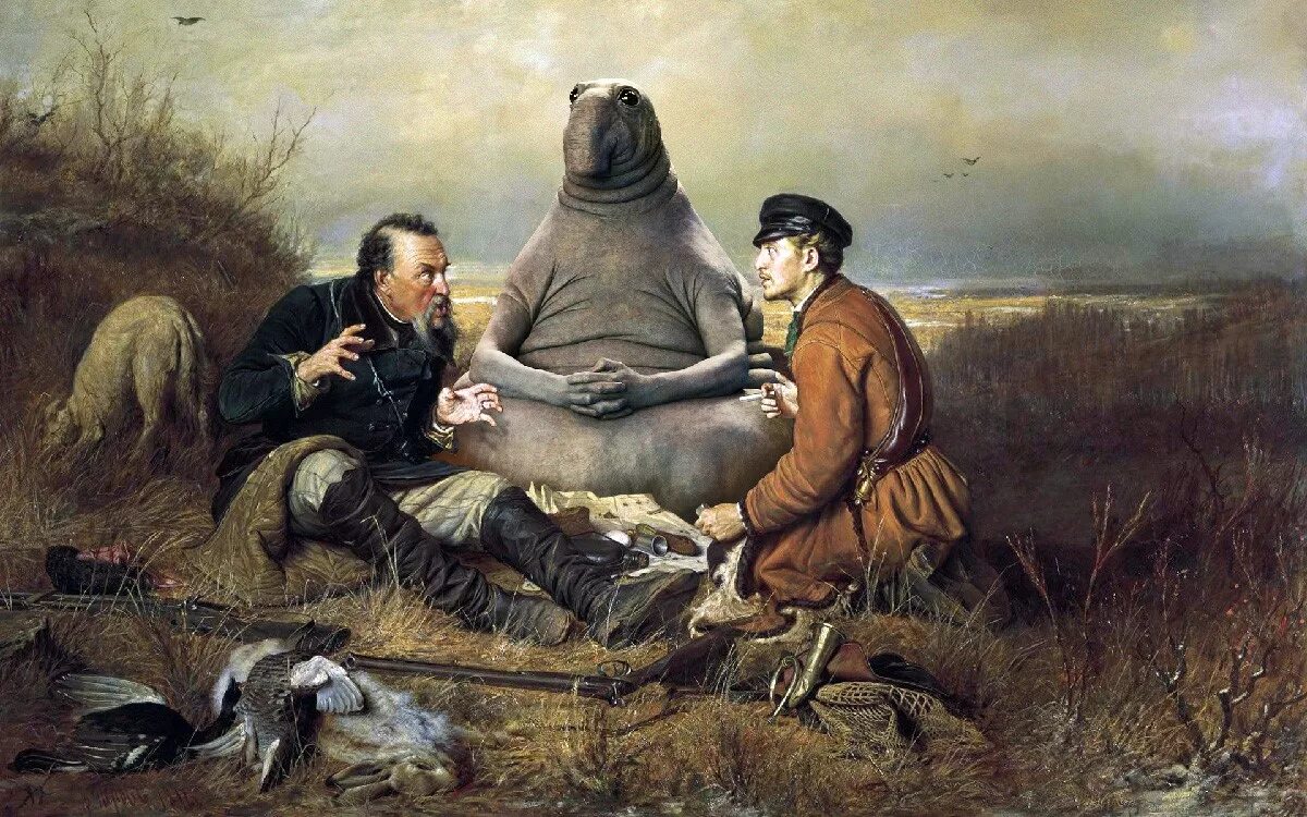 Любая известная картина. Фотожабы на известные картины. ждун. ждун живопись. ждун на известных картинах.