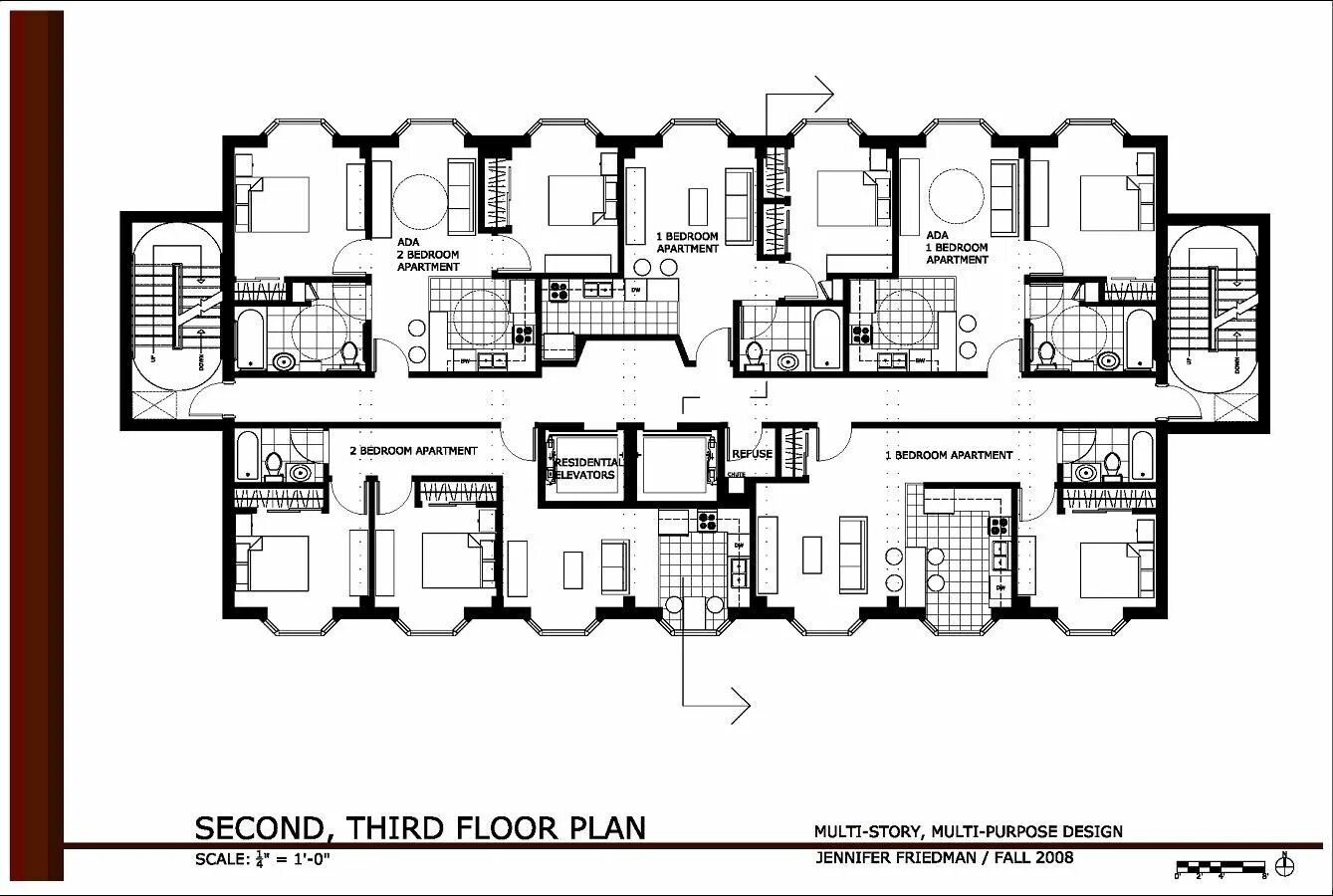 Apartment building Plan. Residential building Plan. 1 Floor House Plan. Plan Multi storey building. Planning for a building