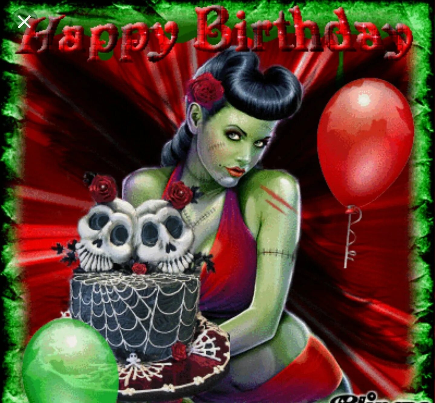 Зомби поздравления с днем рождения. С днем рождения вампир. Готическая открытка на др. С днем рождения Готика.