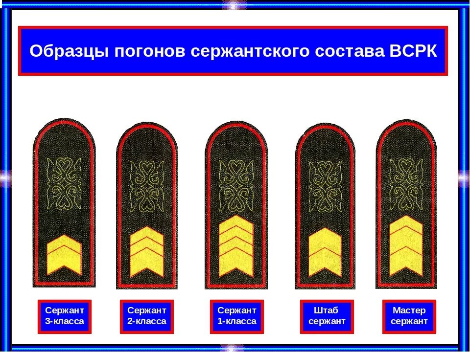 Погоны в казахстане