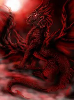 Black dragon red chain