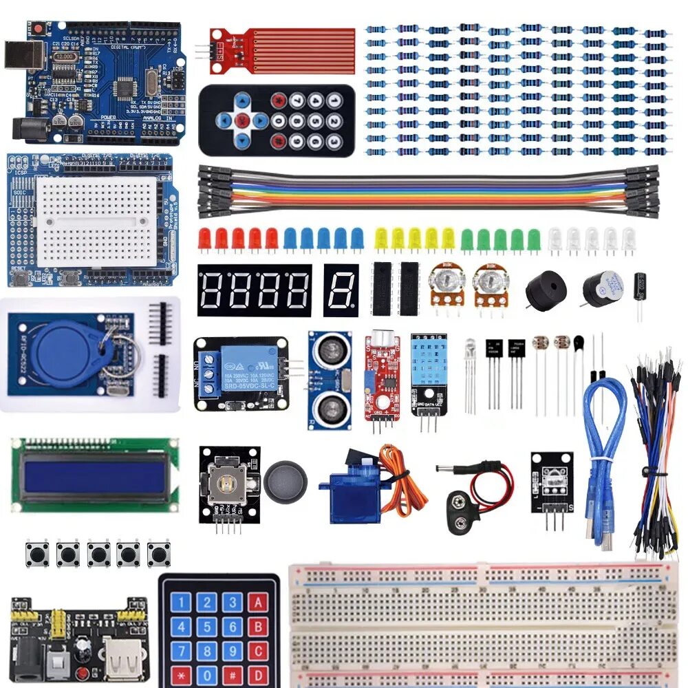 Набор arduino uno r3. Стартовый набор uno r3 v6. стартовый набор ардуино. комплект arduino для квадрокоптера. the most complete starter kit.