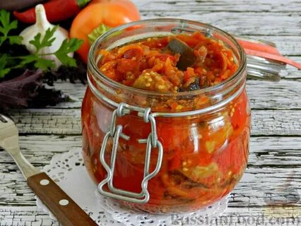 Рагу из баклажанов и кабачков на зиму