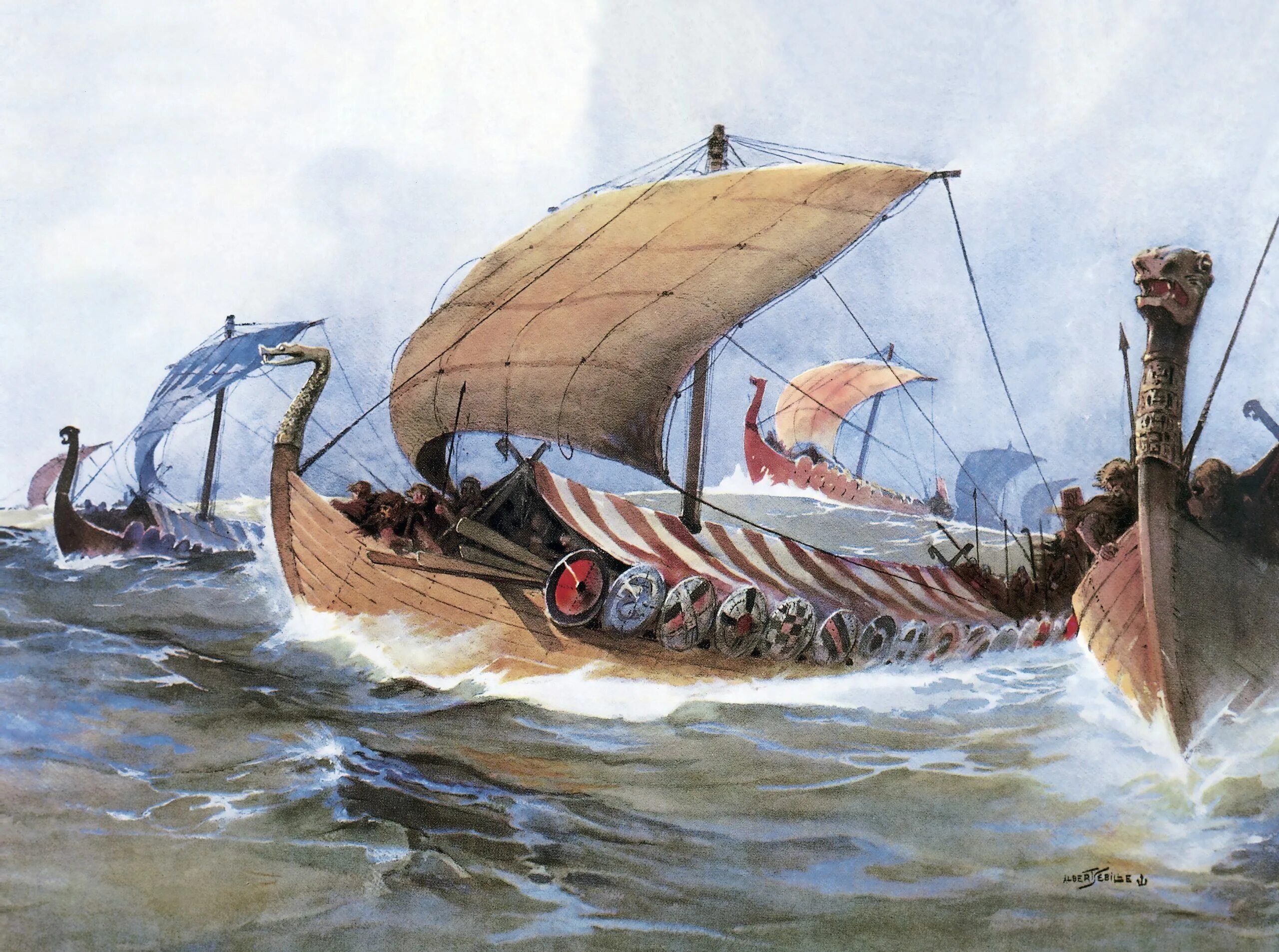 Судно викингов 5. Норманны викинги. дракар норманнов. корабль викингов драккар. нормандские корабли в средние века.