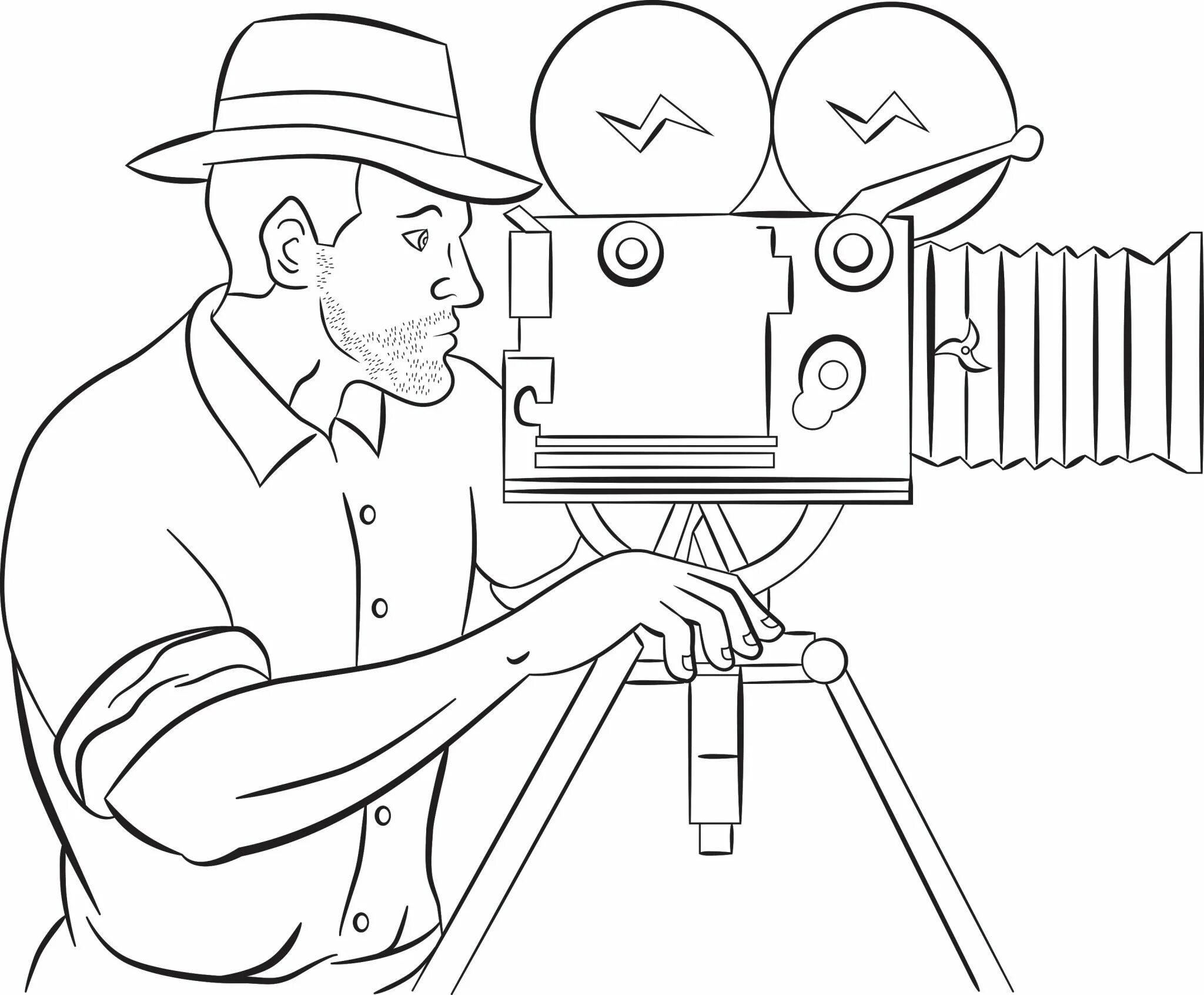 раскраски cameraman