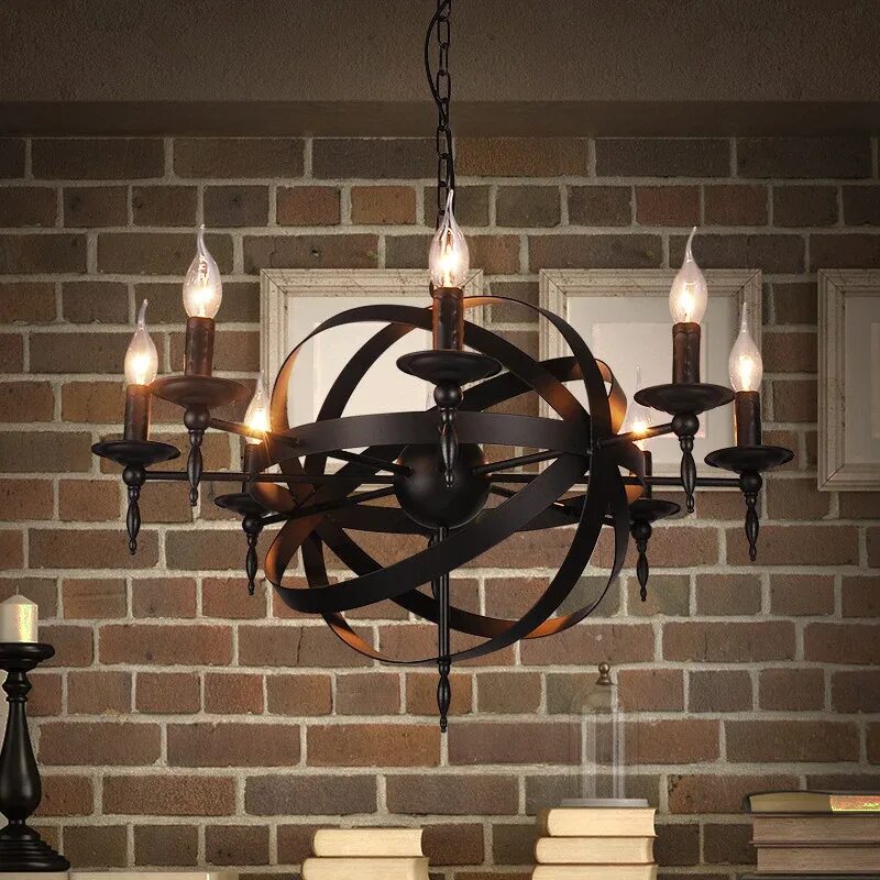 Купить Industrie Vintage Lampe Retro Deckenlampe Pendelleuchte Kronleuchter E27,