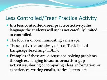 Practice activities