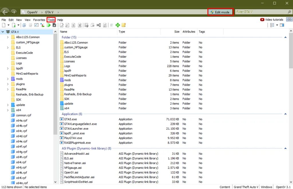 Mods folder