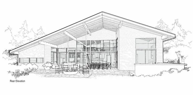 Modern House Plan 3 can be seen here . House sketch, House sketch design, Modern