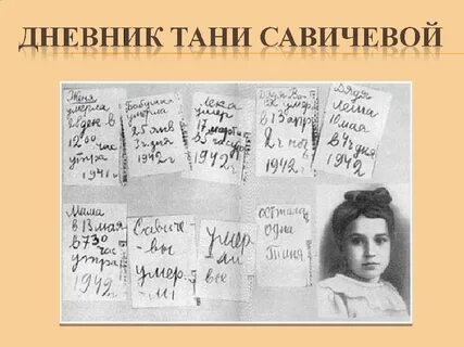 Таня из блокадного ленинграда