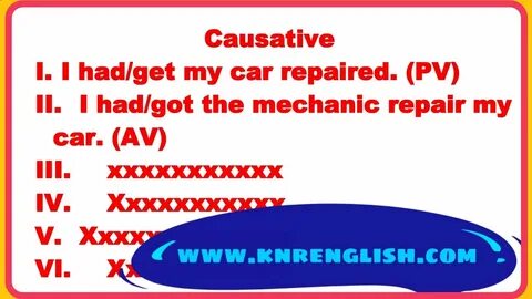 Causative в английском языке