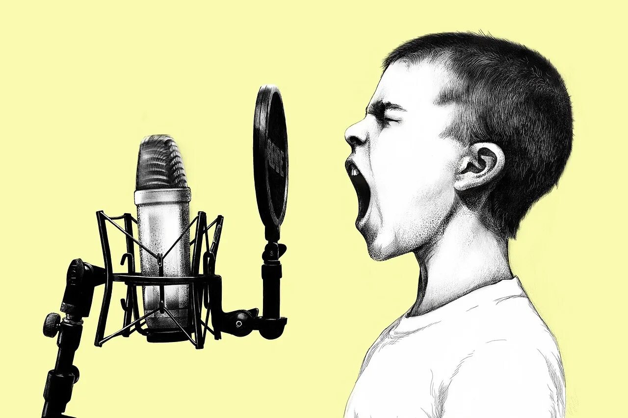 У каждого человека свой голос. Микрофон. Голос человека. Человек с микрофоном. Мальчик с микрофоном.