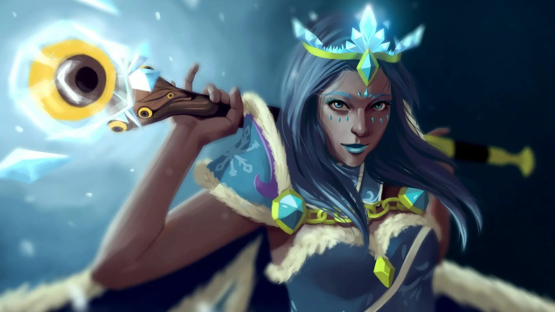 Пл дота. Crystal Maiden Dota 2. Dota Crystal Maiden Art. Rylai the Crystal Maiden. Дота 2 арт.