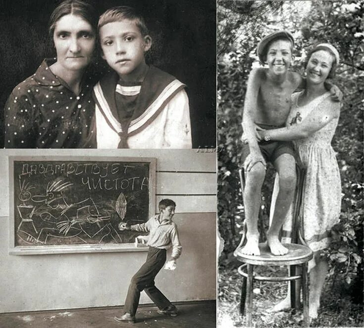 Никулин в молодости фото Yuri Nikulin with his beloved and only wife Tanechka, whom he met in 1949 and wi