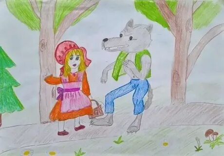 Нарисовать красную шапочку 2 класс