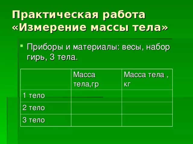 В каких единицах измеряется масса тела. Практическая работа измерение массы тела. практическая работа измеряем свой рост и массу тела. практическая работа измеряем свой рост и вес. практическая работа измеряем массу тела.