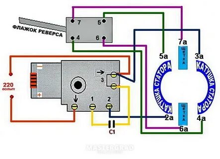 Схема реверса дрели