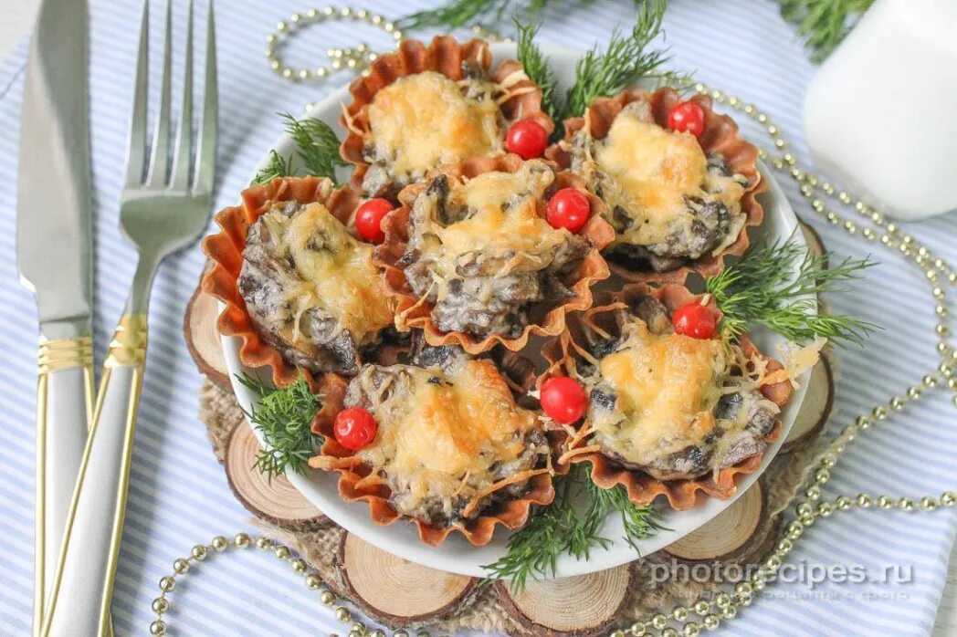 Тарталетки с курицей и грибами без запекания. Тарталетки с курицей и грибами без запекания