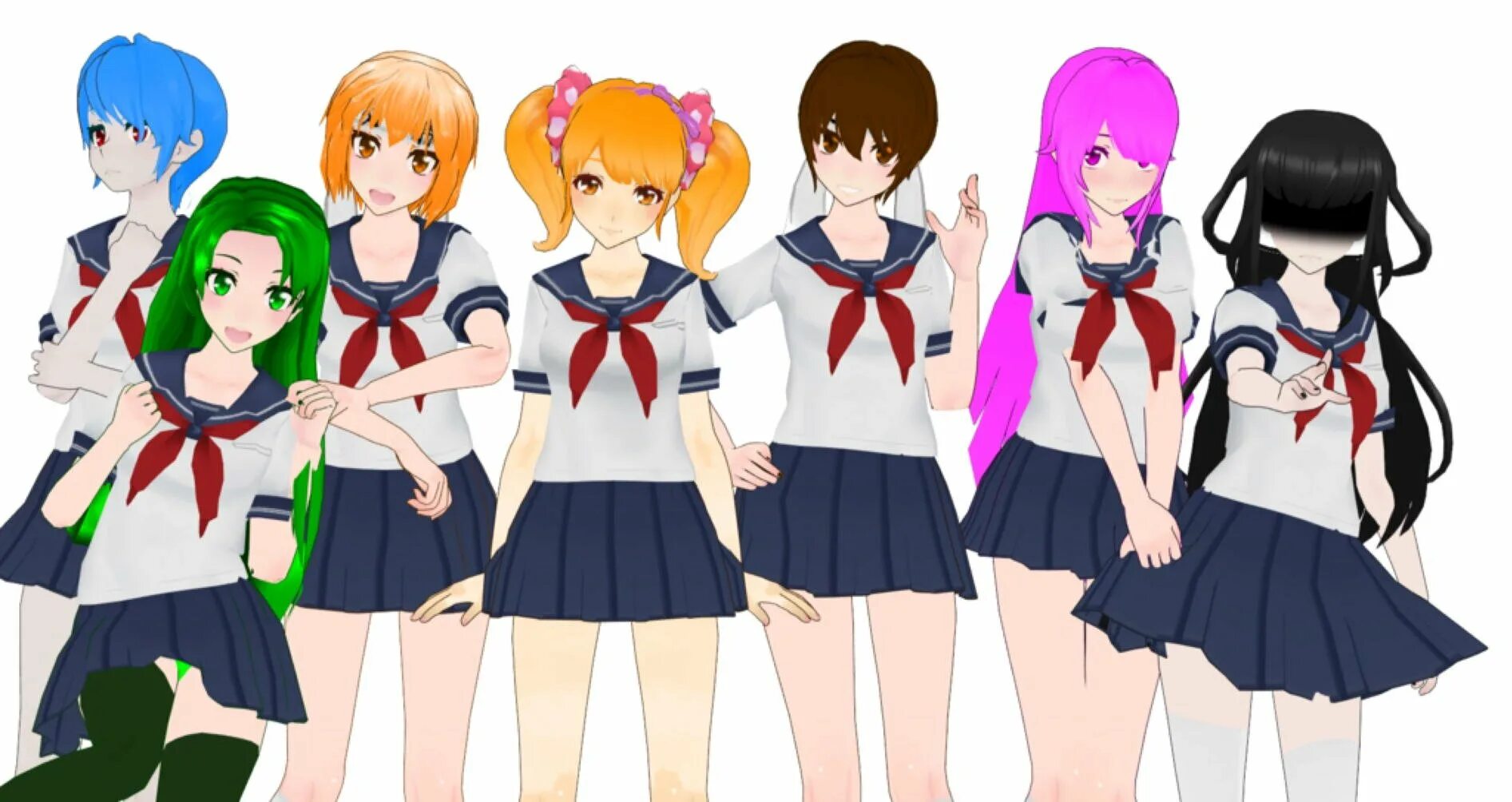 Сколько соперниц в яндере симулятор. Яндере симулятор персонажи. yandere simulator mmd.