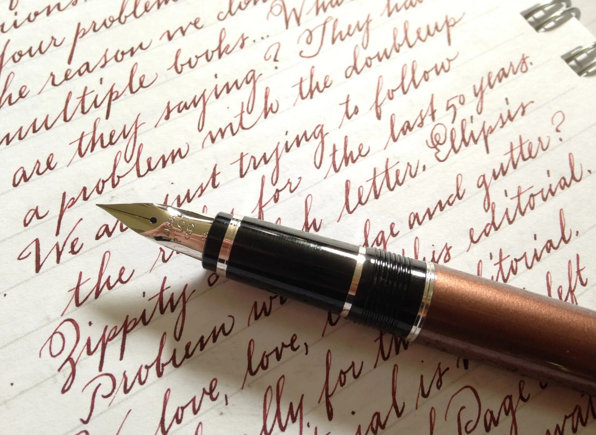 I write with pen