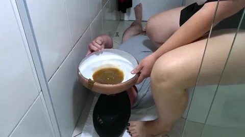 Human toilet scat feeding by femdom through ceramic funnel xxx.