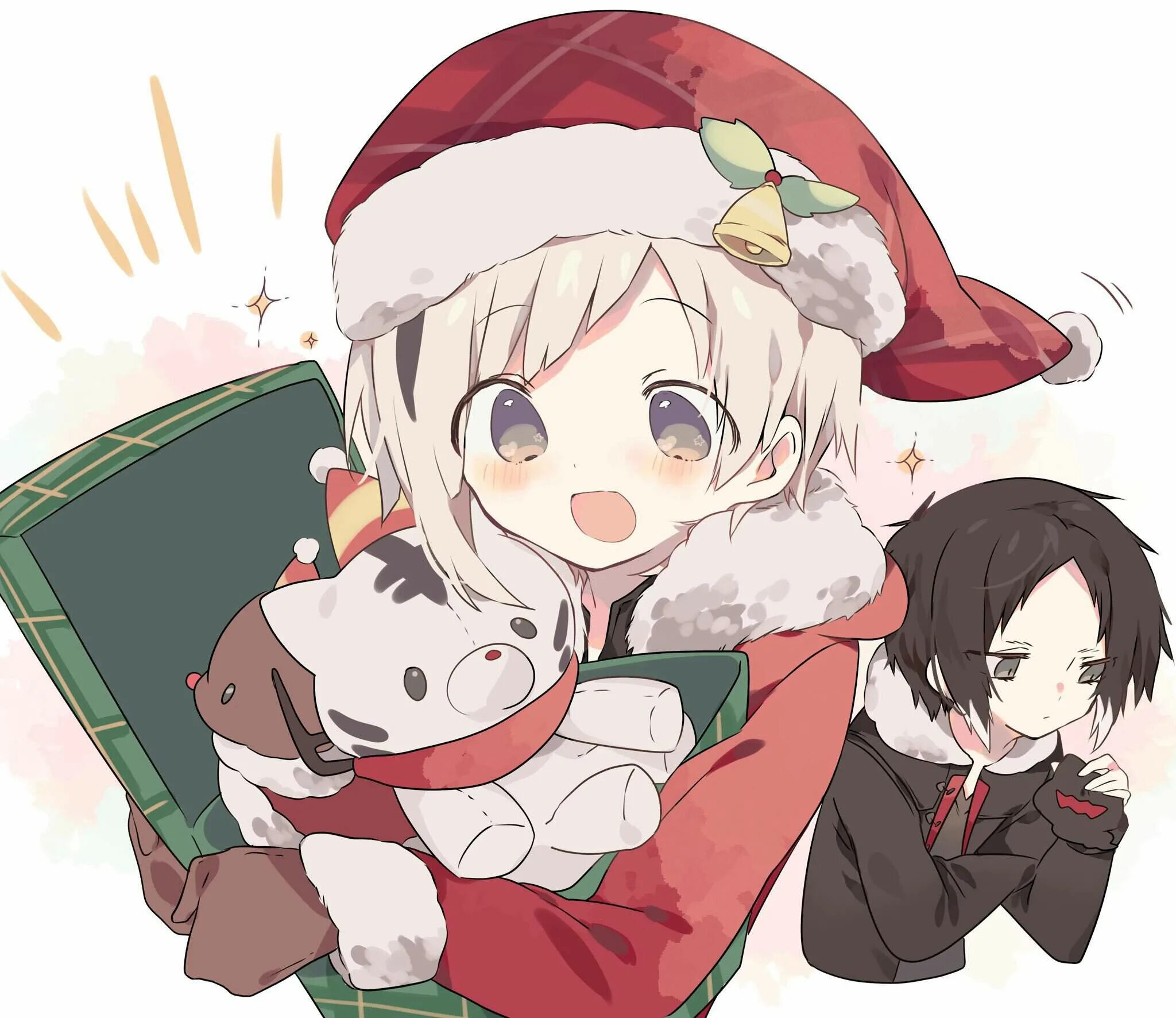 Бсд новогодние арты. Новогодний дазай и чуя. Bungou stray dogs рождество. Bsd новый год. Рампо эдогава рождество.