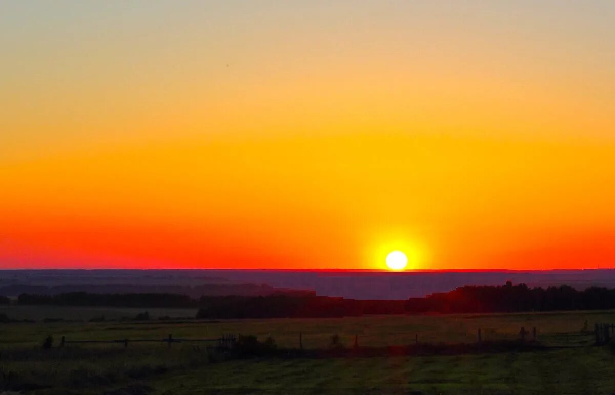 багровое солнце.