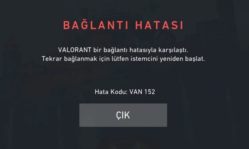 Ошибка van 81. Ошибка 152 валорант. van 152. ван 81 ошибка валорант. van 152 valorant код ошибки.