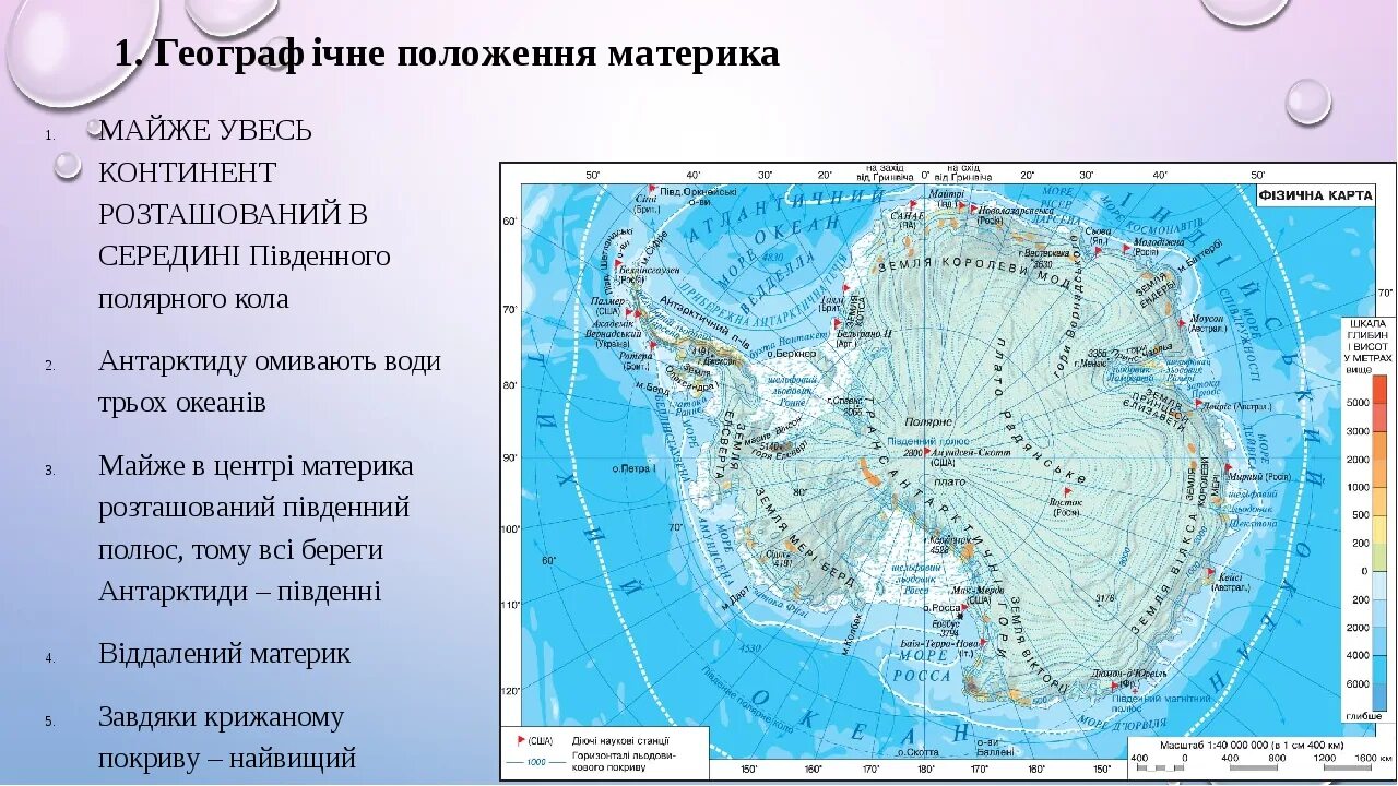 Направление течения южного океана