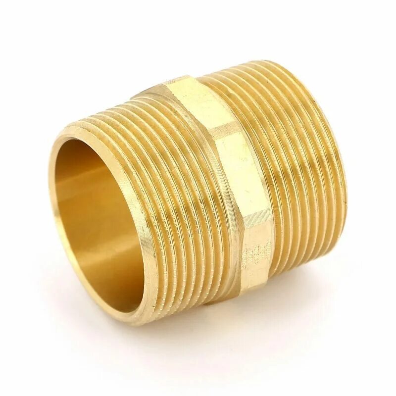 Ниппель (нар. Ниппель бочонок. Ниппель rvc 1/2. Ниппель бочонок. General fittings 1", никелированная латунь, ниппель бочонок 51030-1.