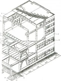 Колонны каркасного здания